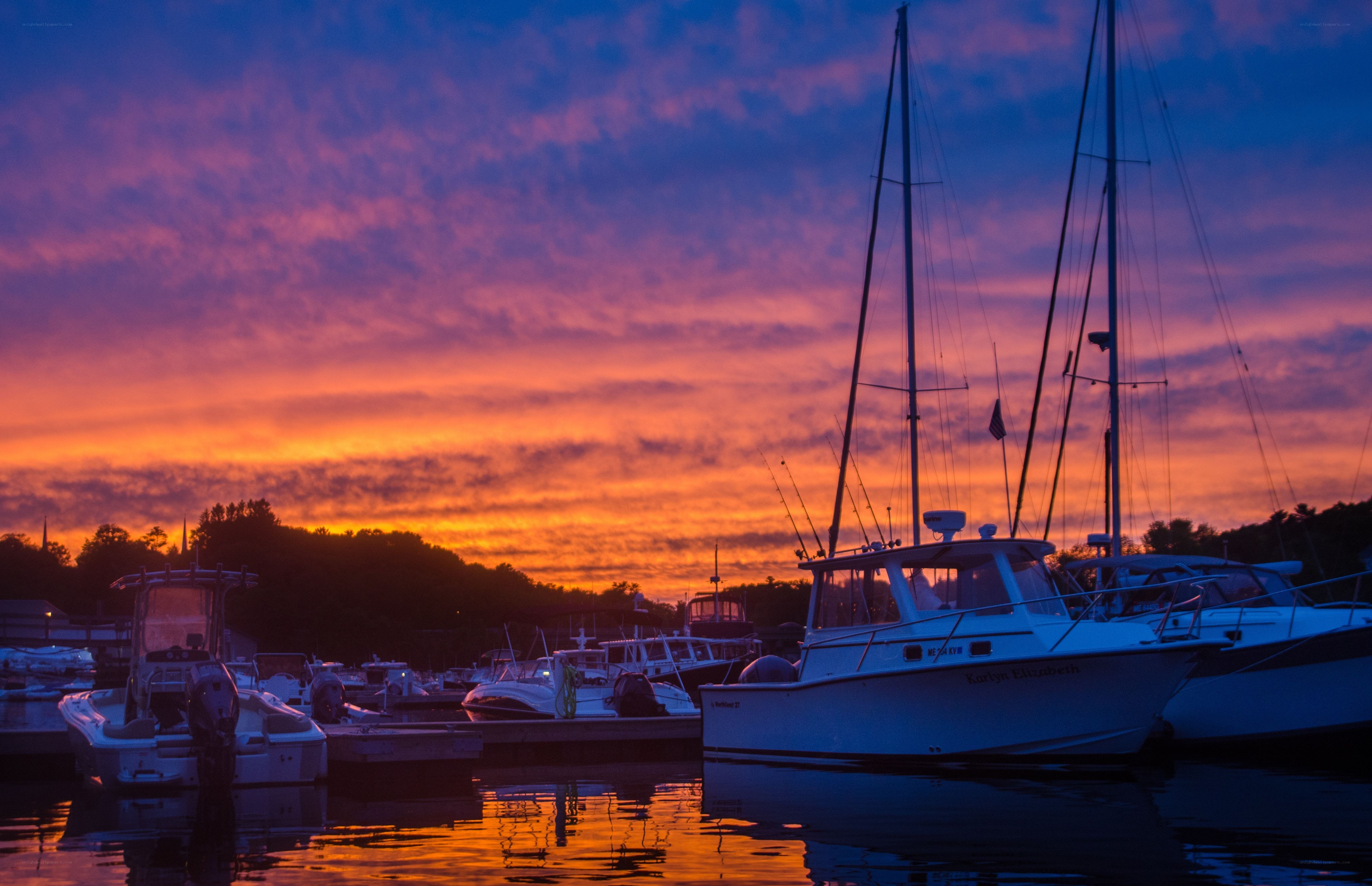 Sunset at the marina