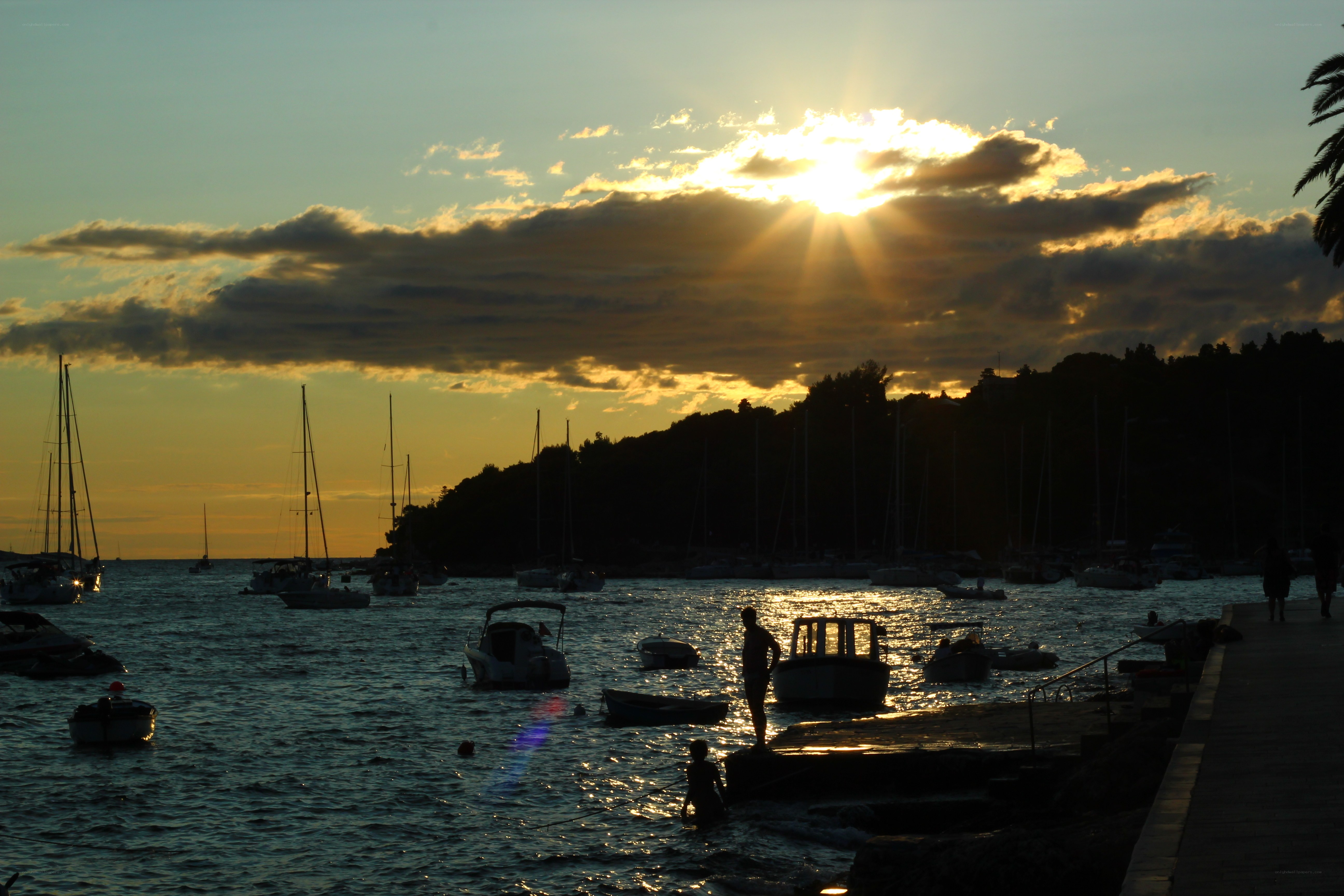 Sunset at the marina