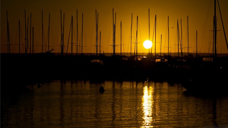 Sunset at the marina