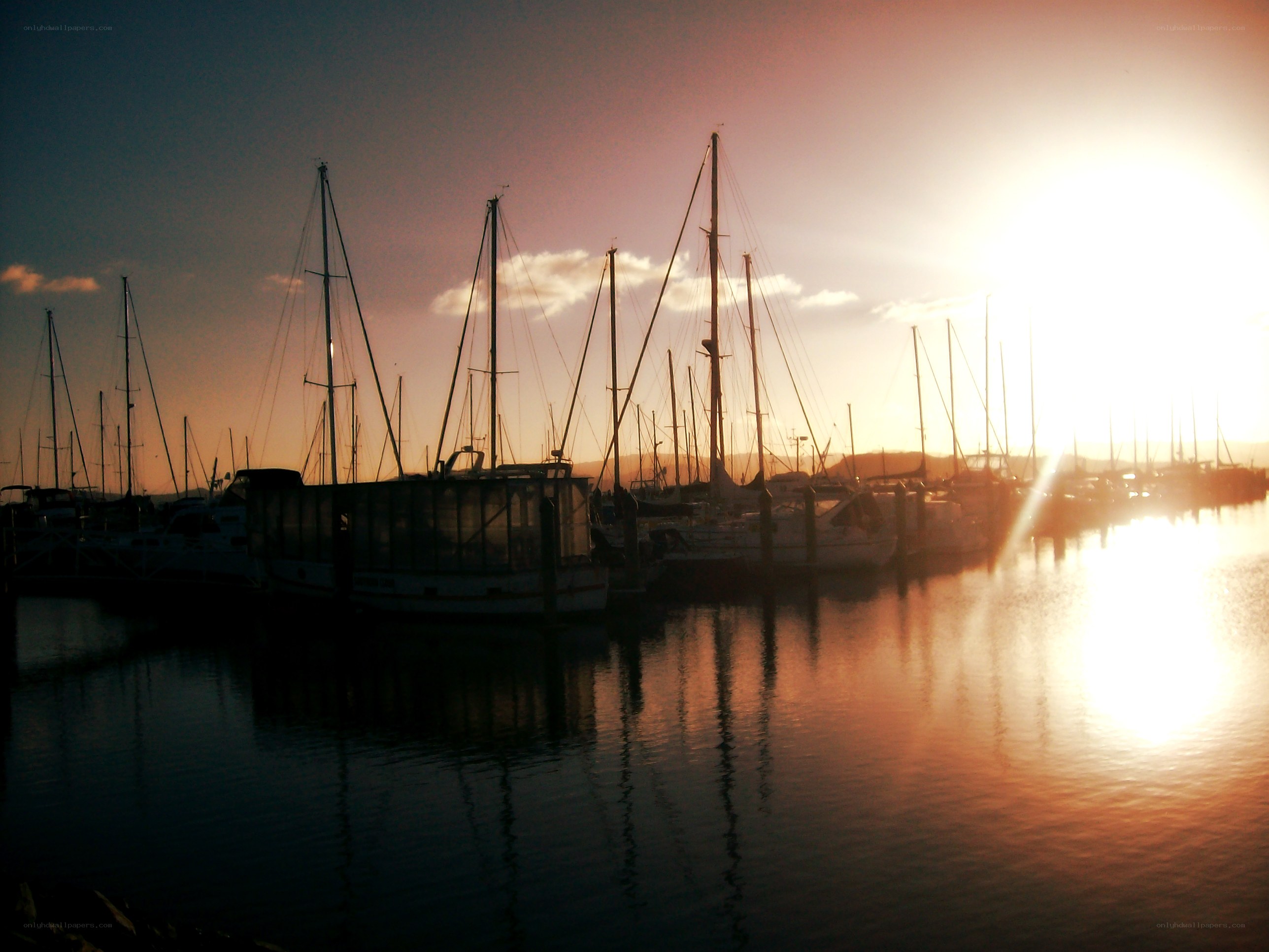Sunset at the marina