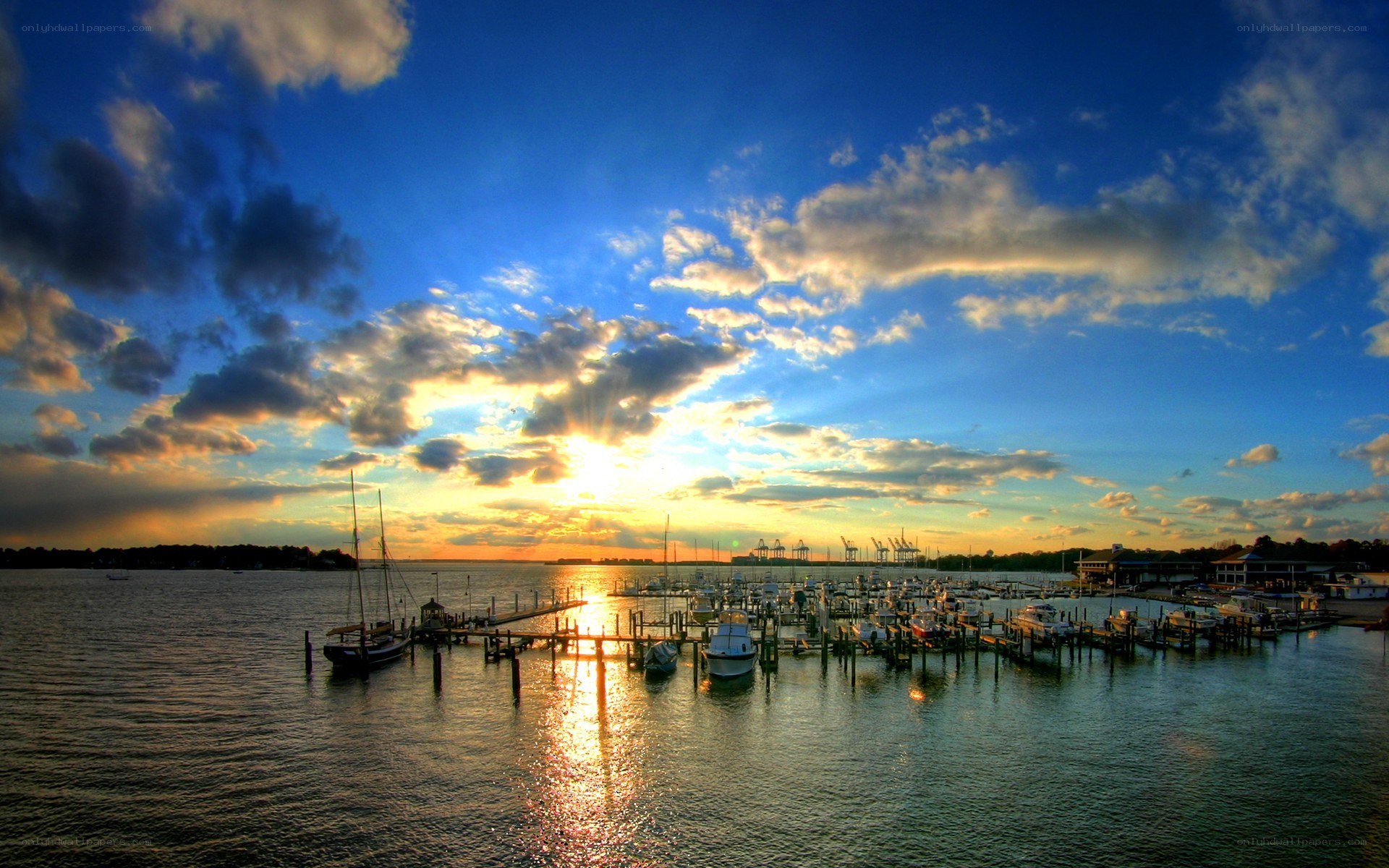 Sunset at the marina