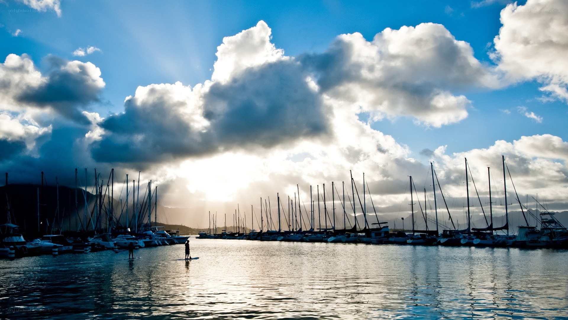 Sunset at the marina