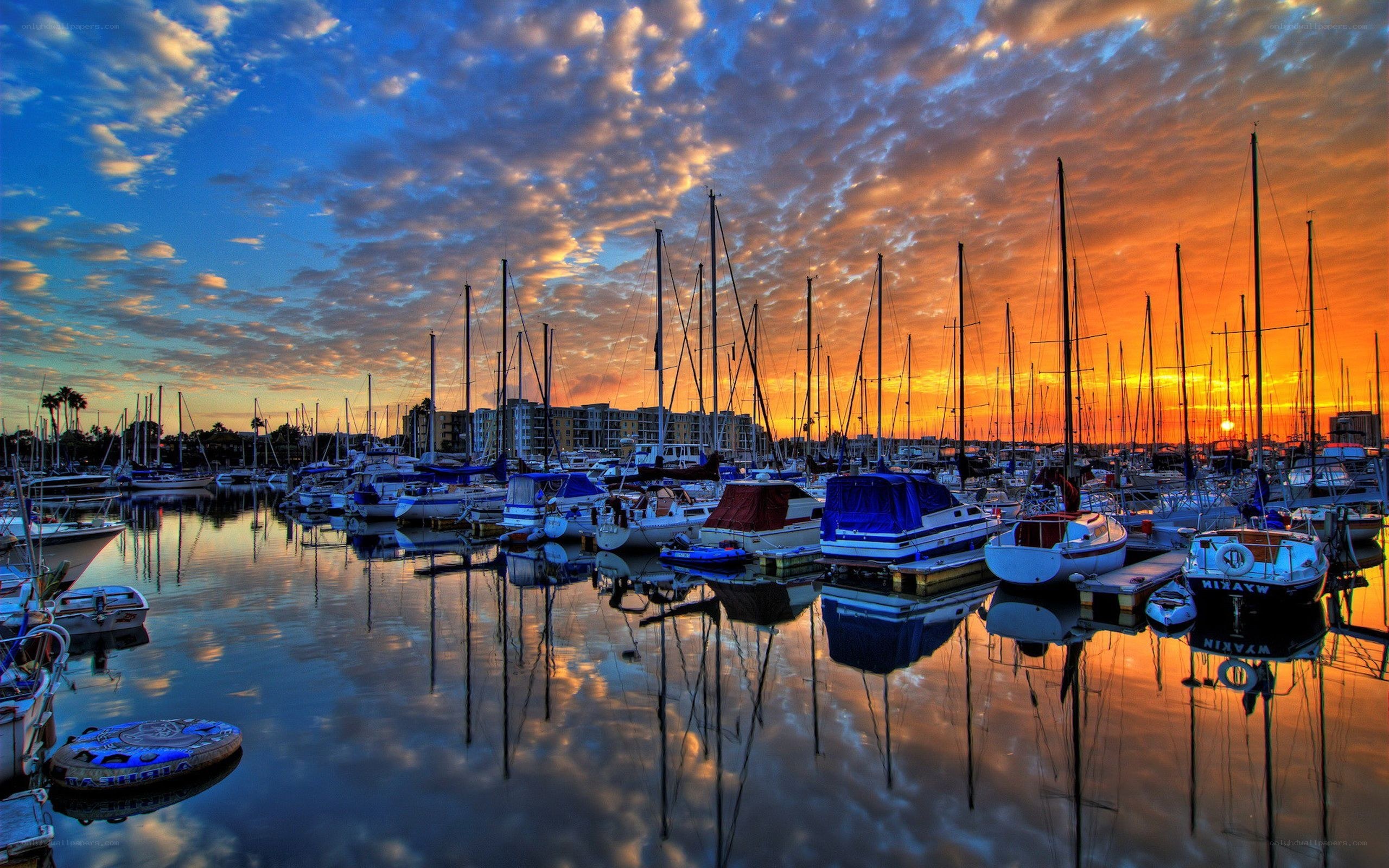 Sunset at the marina