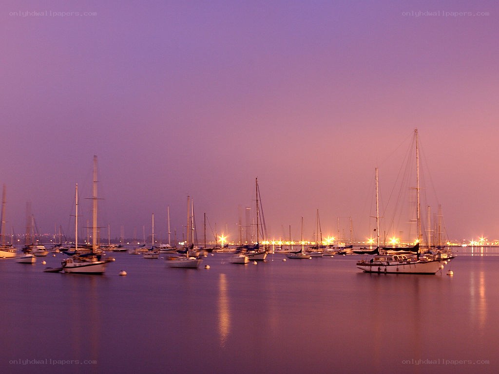 sunset at the marina