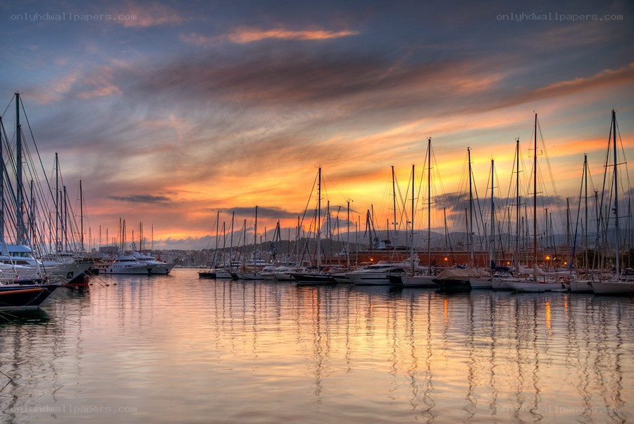 Sunset at the marina