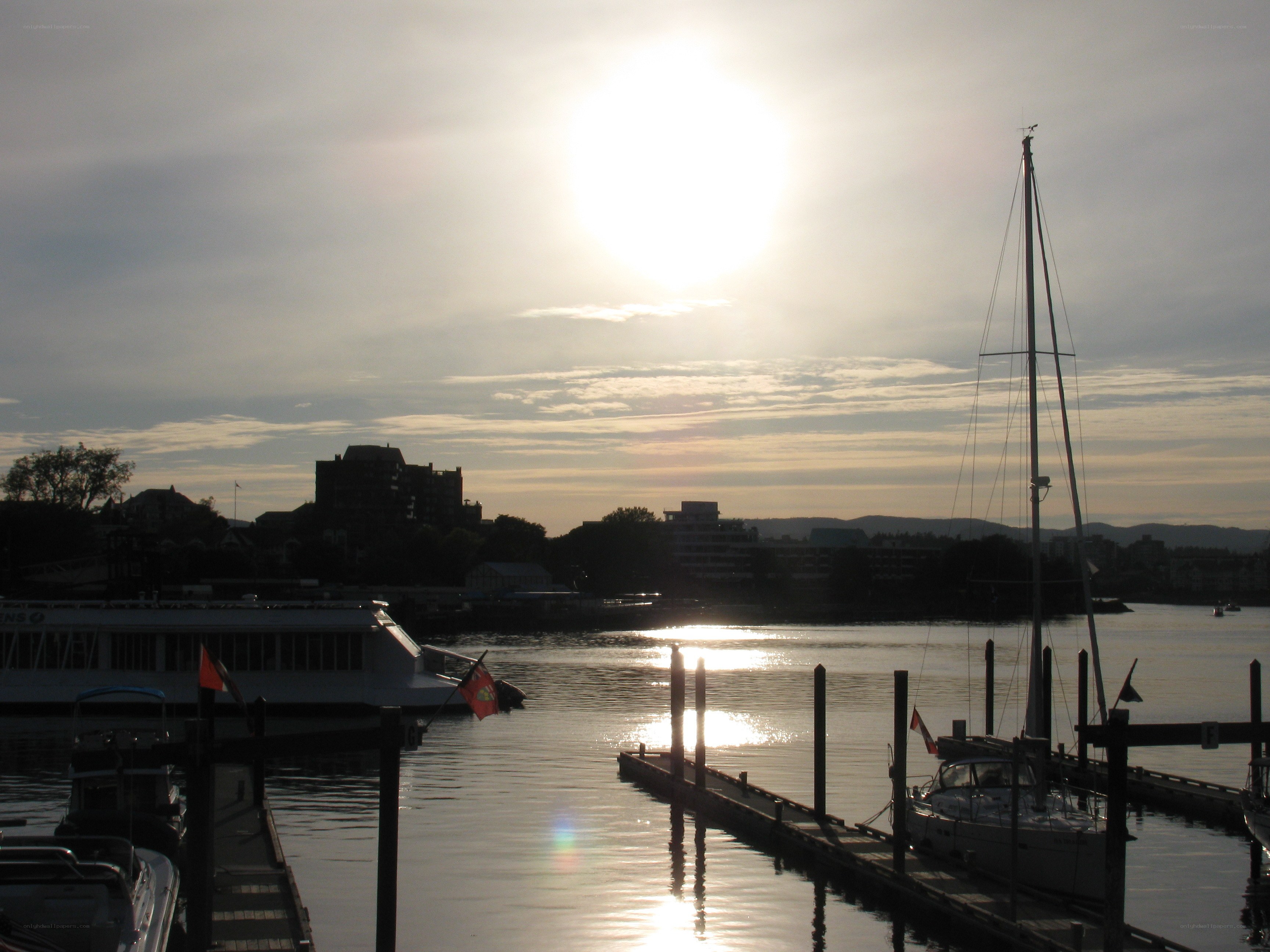 Sunset at the marina
