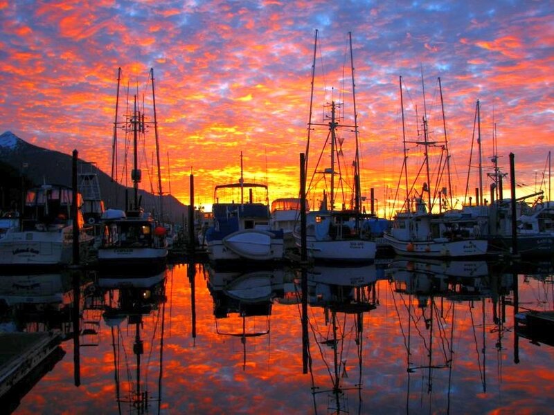 Sunset at the marina
