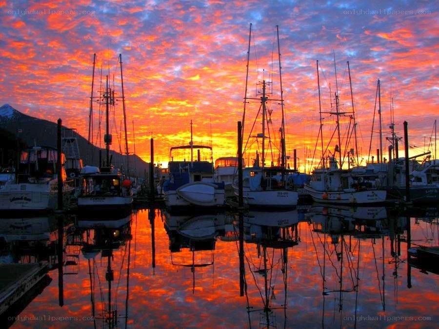 Sunset at the marina