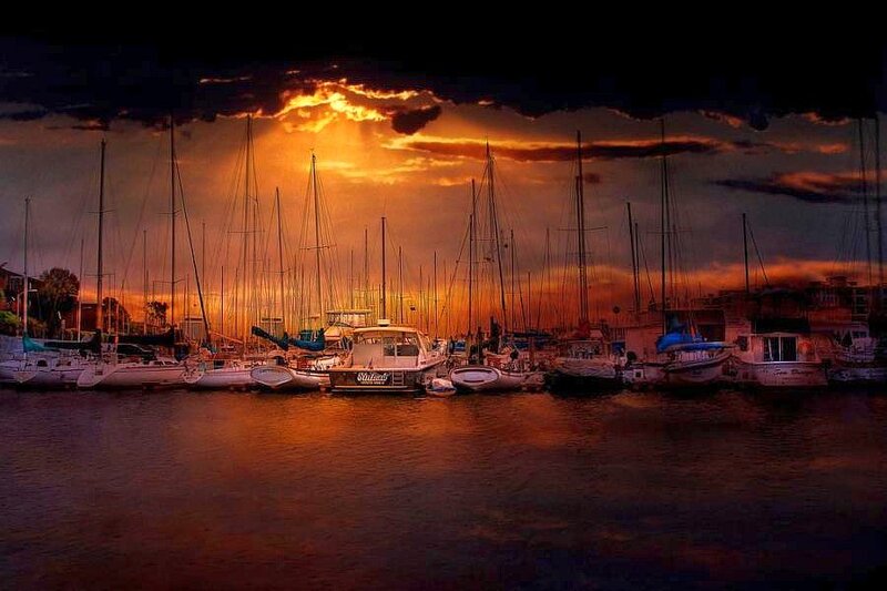 Sunset at the marina