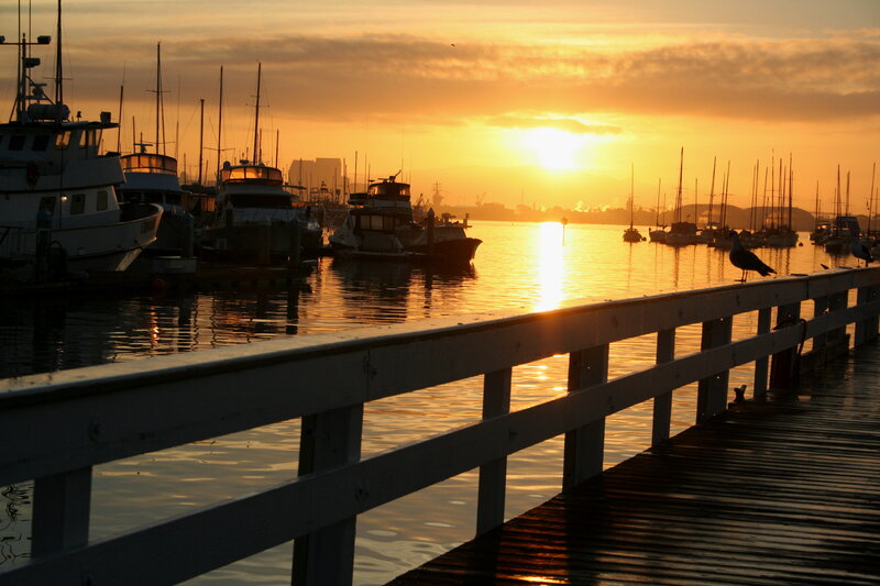 Sunset at the marina