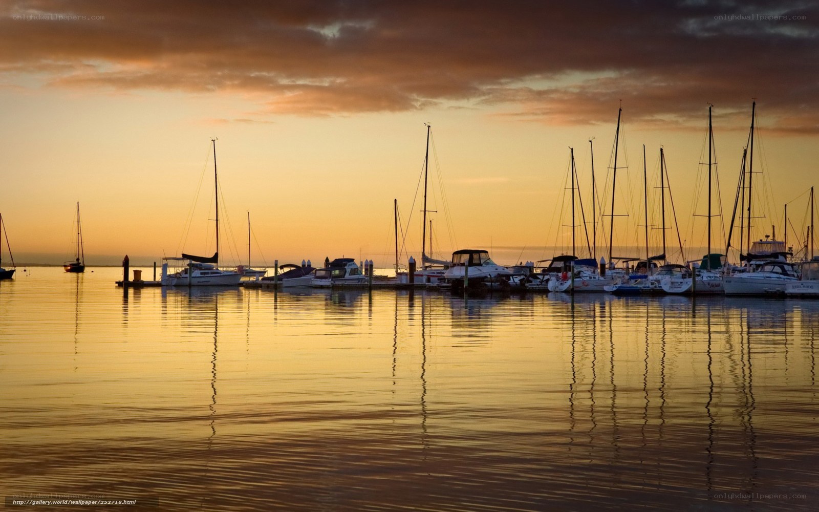 sunset at the marina