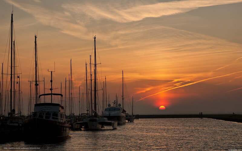 Sunset at the marina