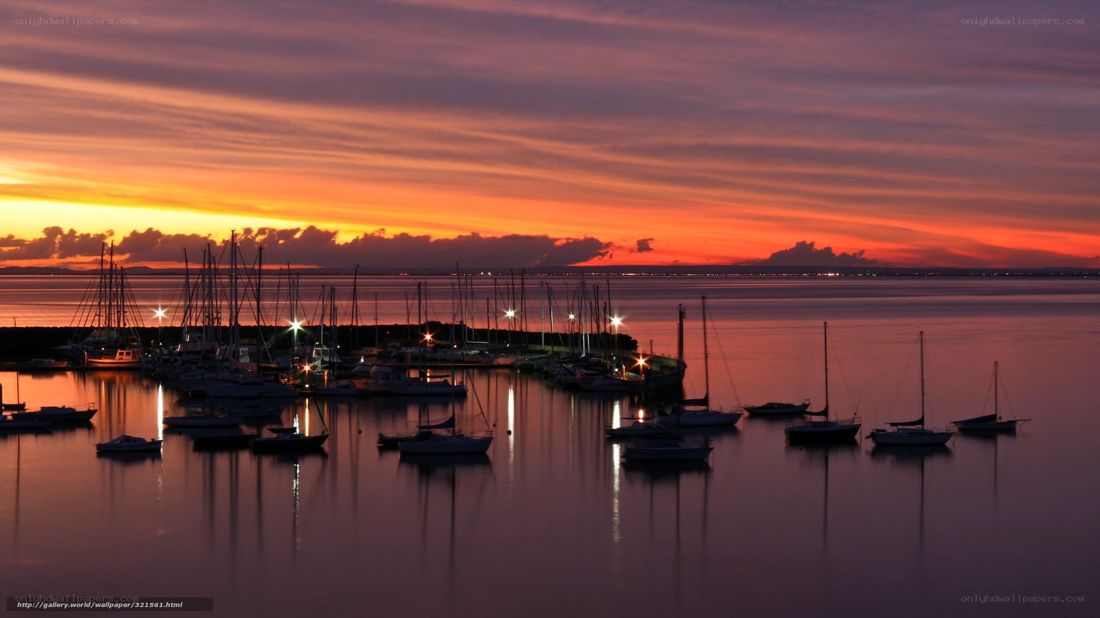 Sunset at the marina