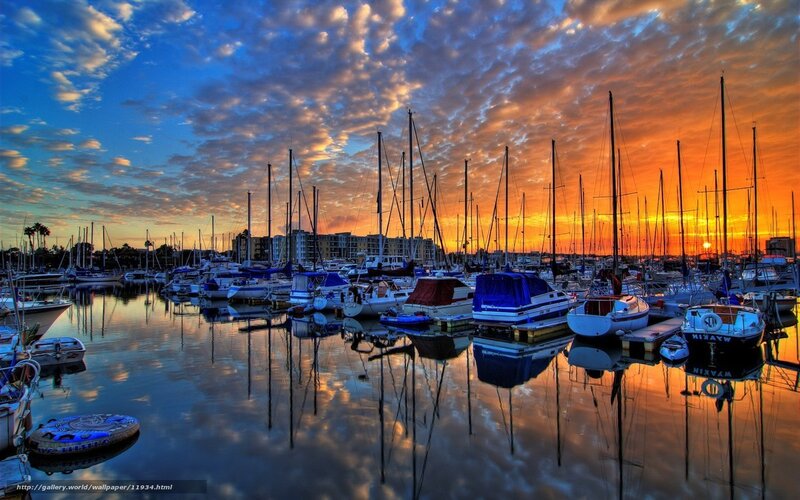Sunset at the marina