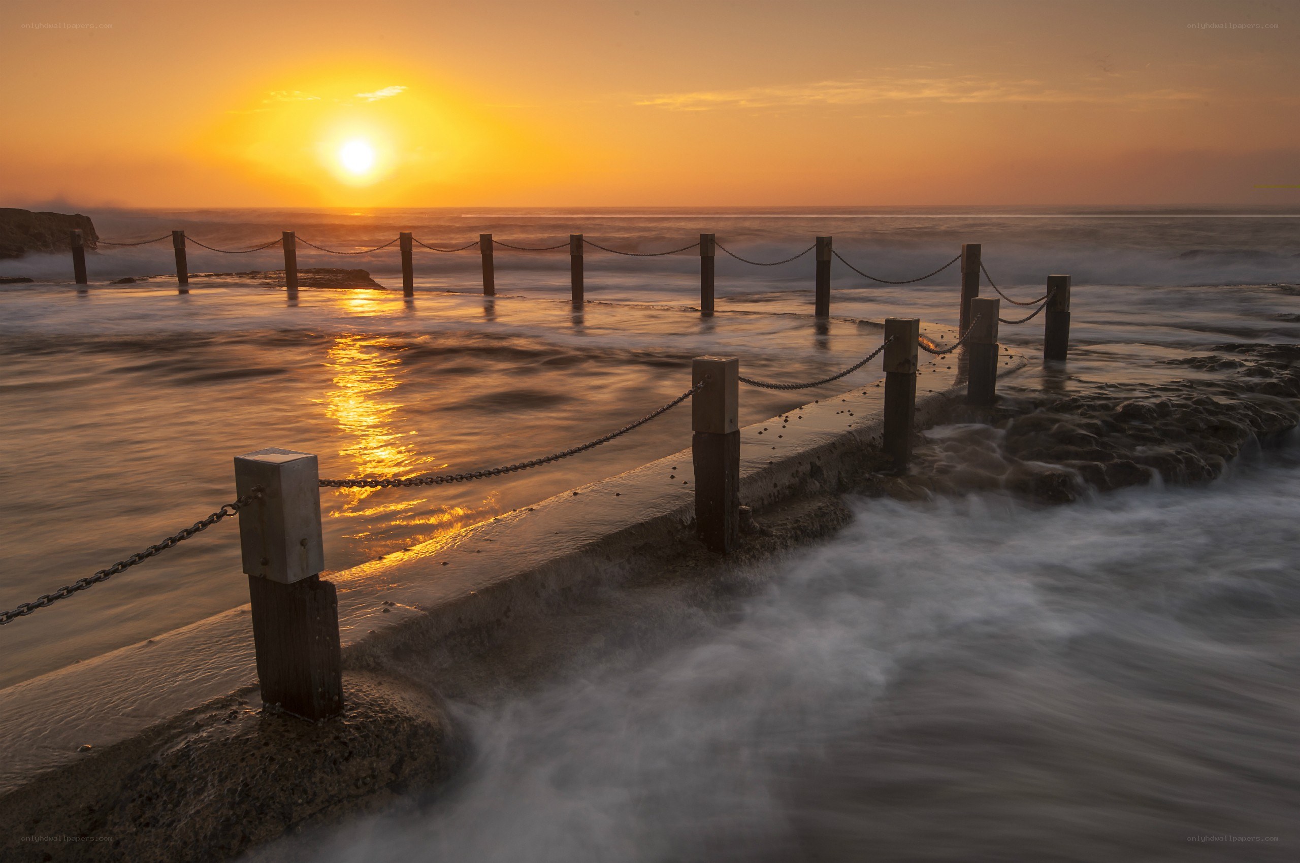 Sunset at the ocean pier