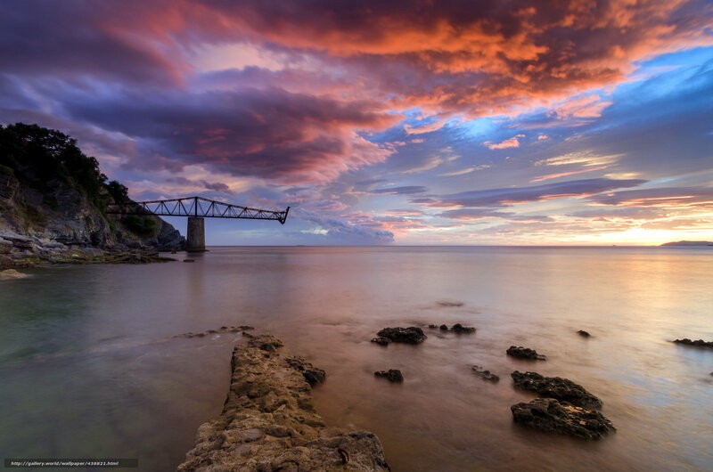 Sunset at the old bridge