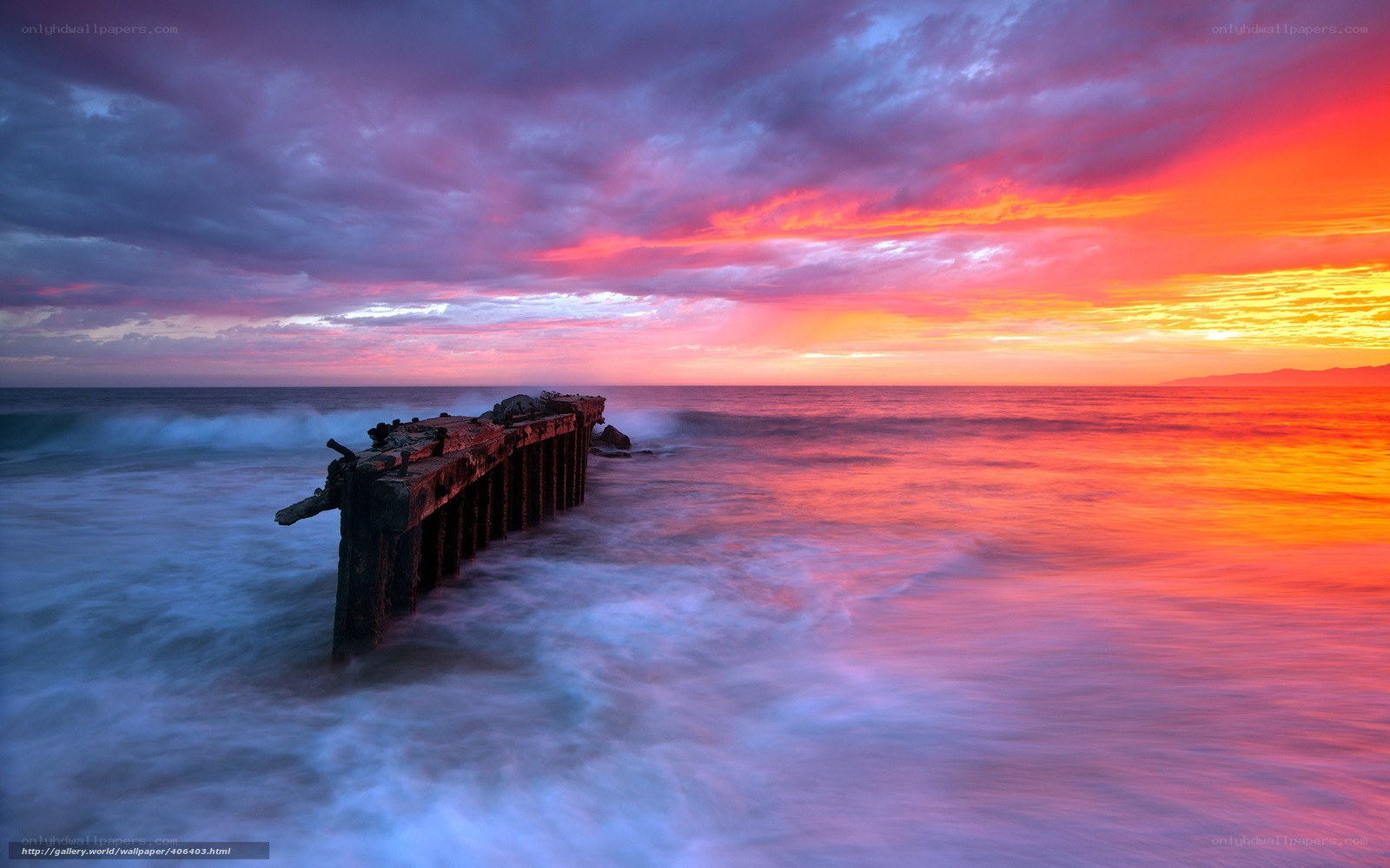 Sunset at the old pier