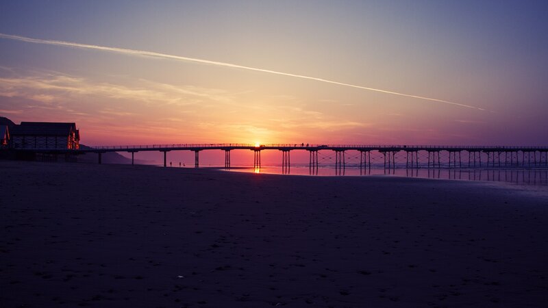 sunset at the pier