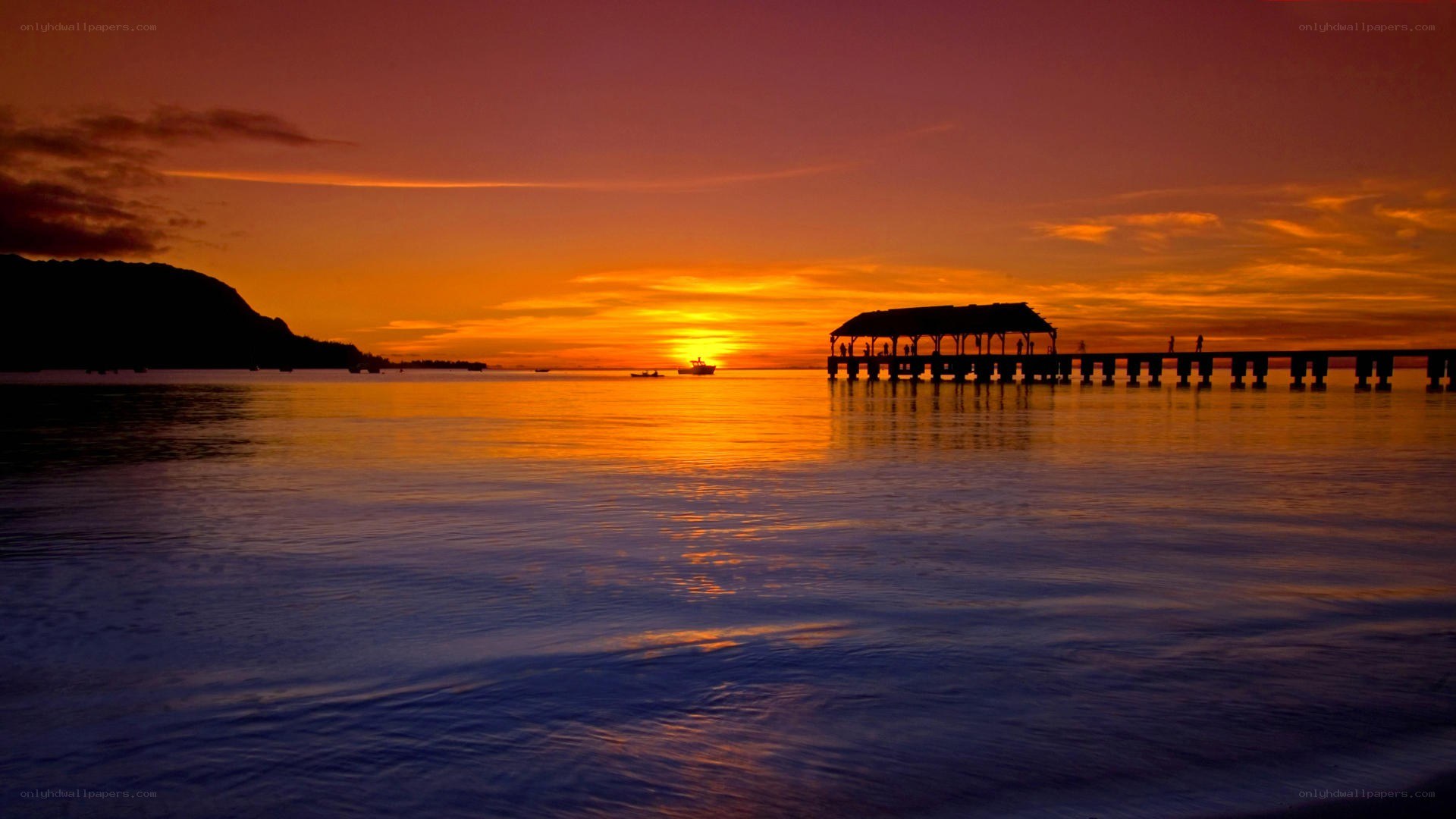 sunset at the pier