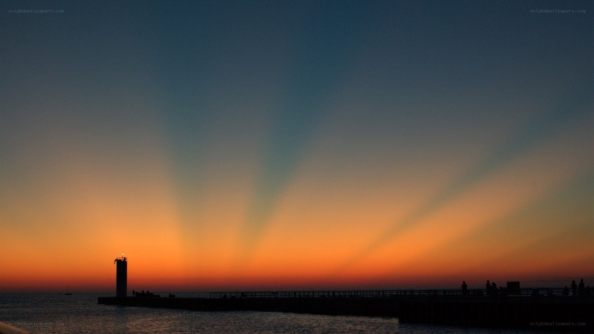 sunset at the pier