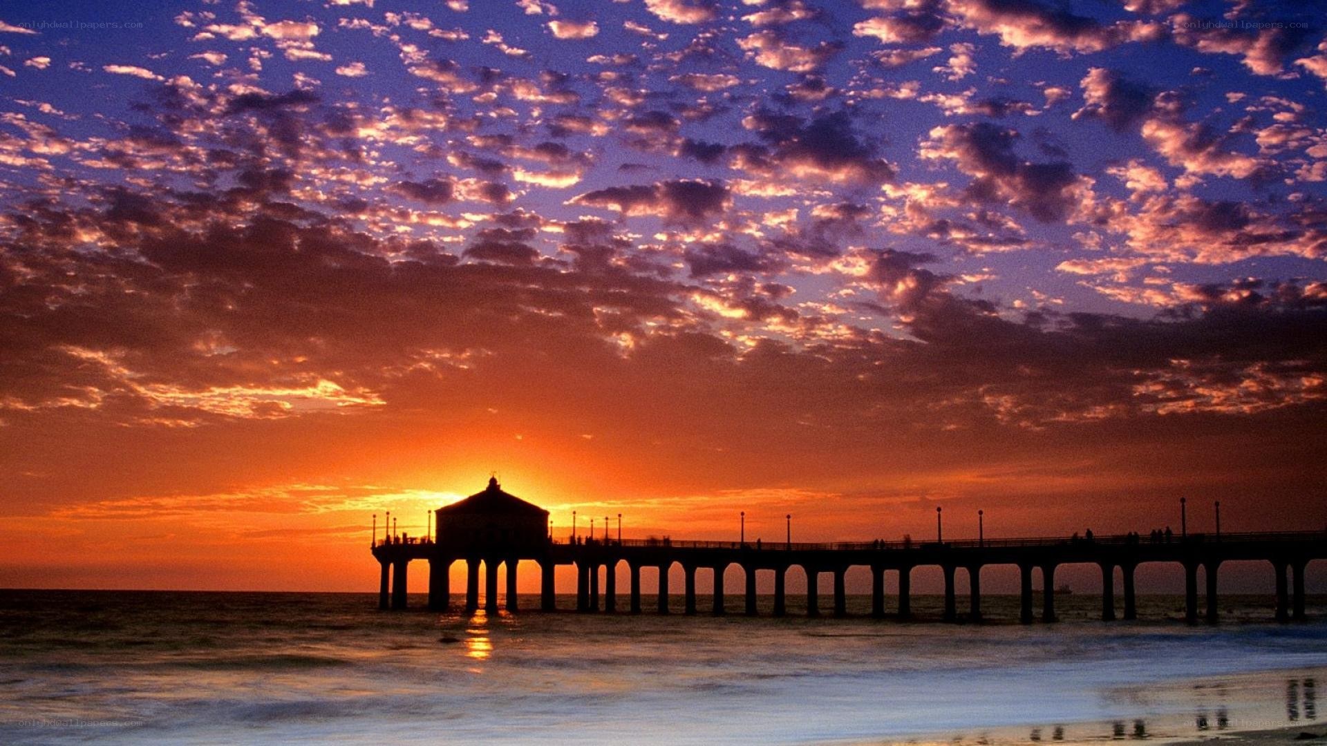 sunset at the pier