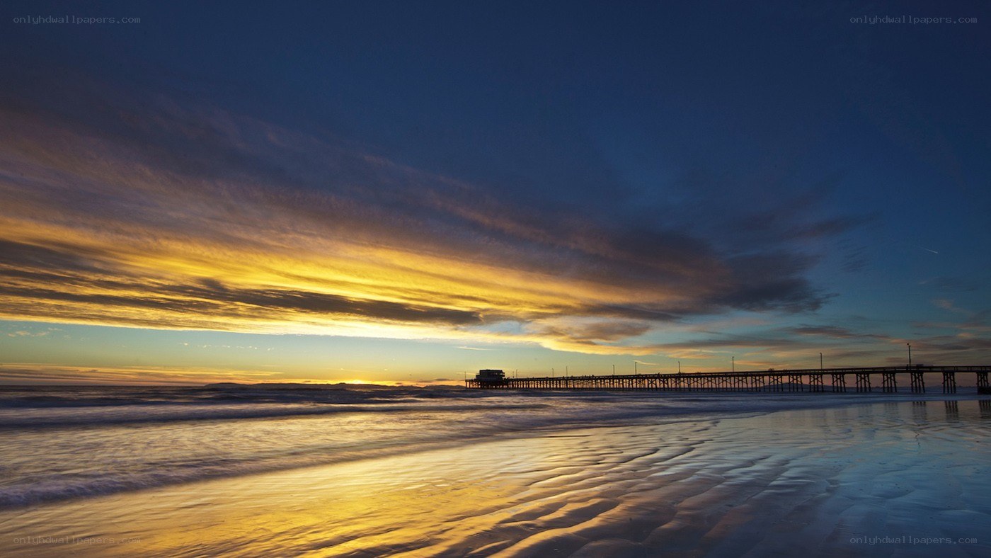 sunset at the pier