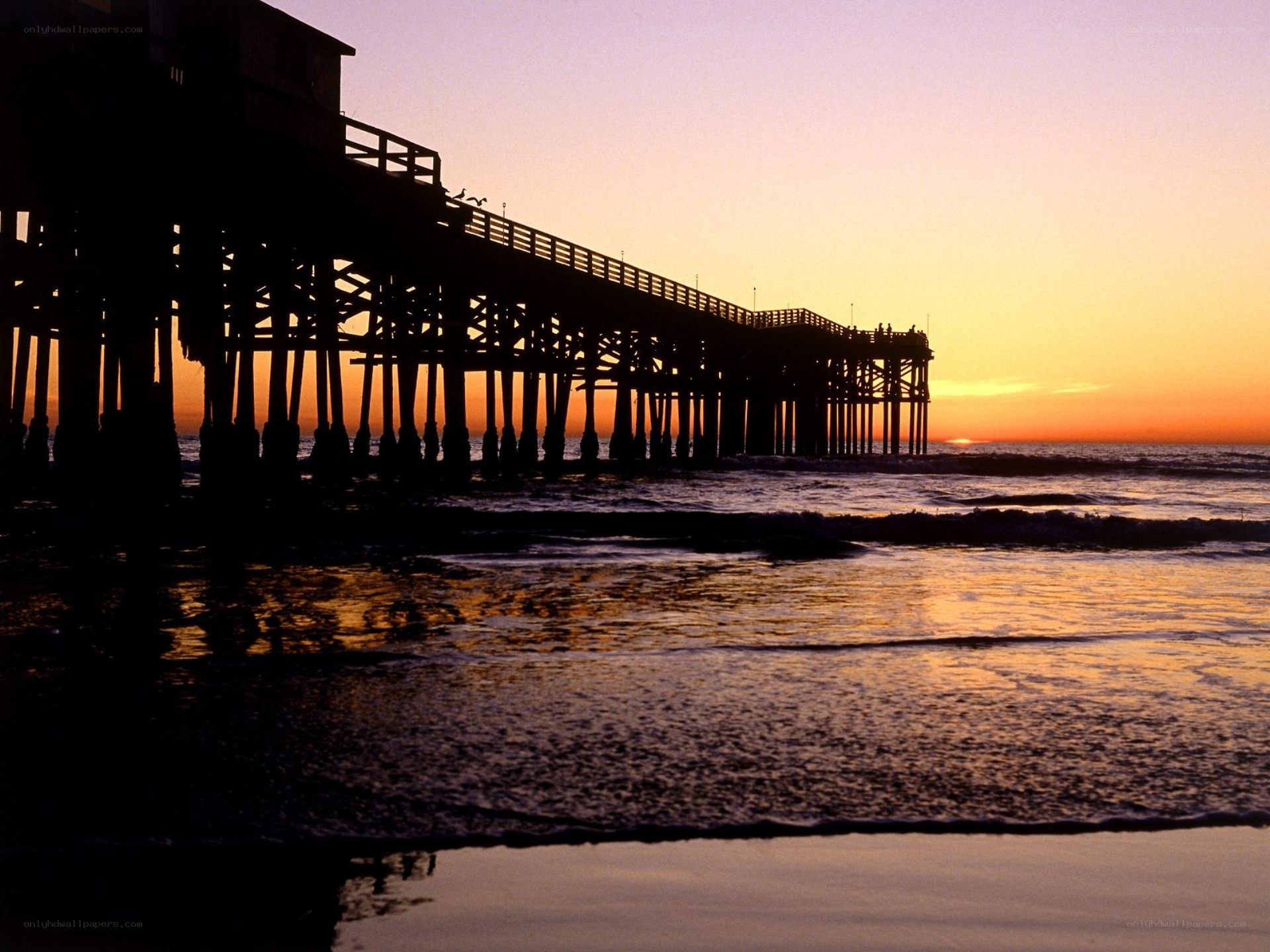 sunset at the pier
