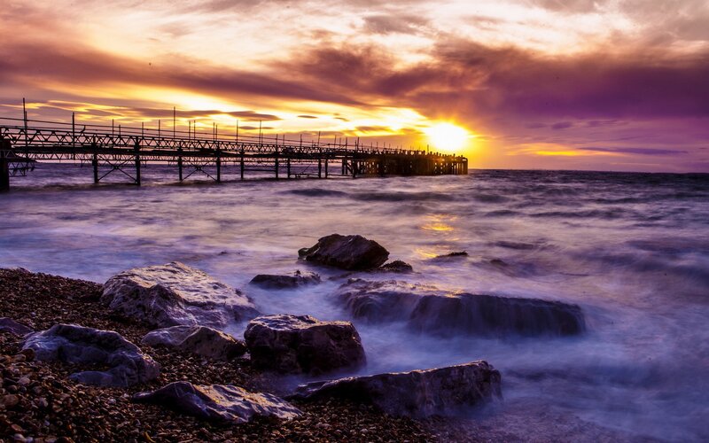 Sunset at the pier