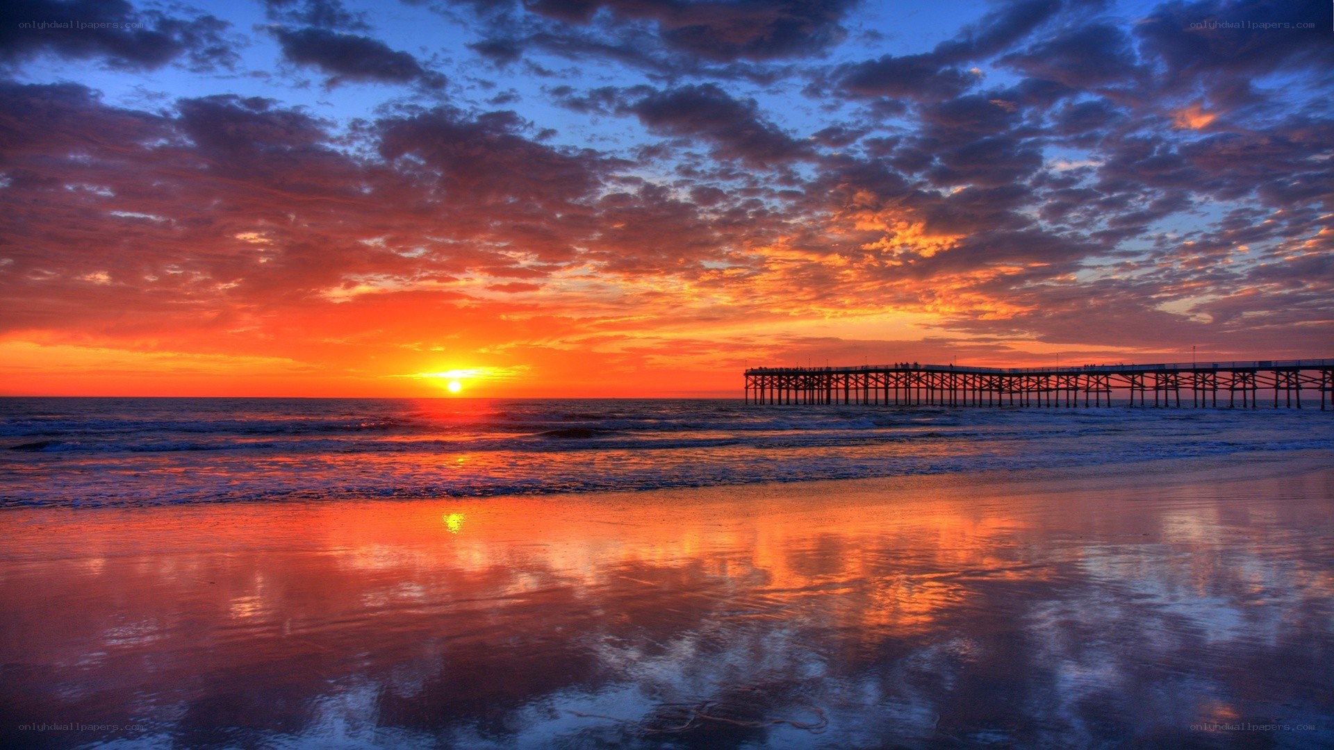 sunset at the pier