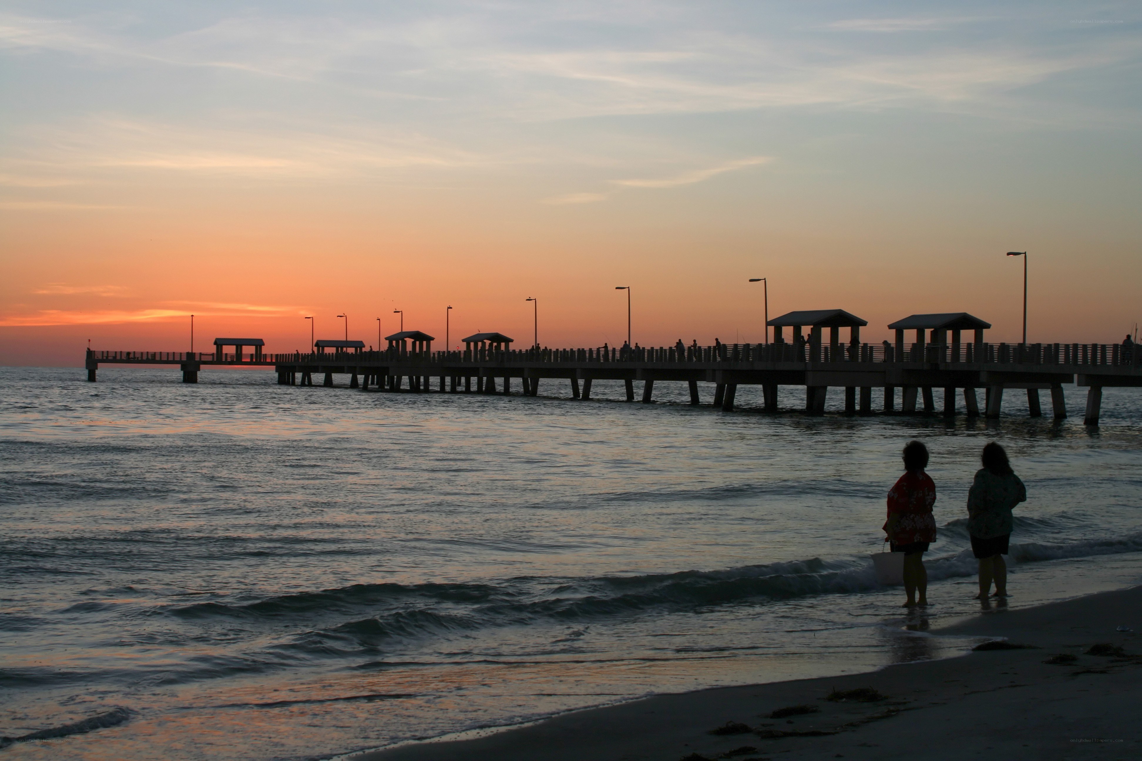 sunset at the pier