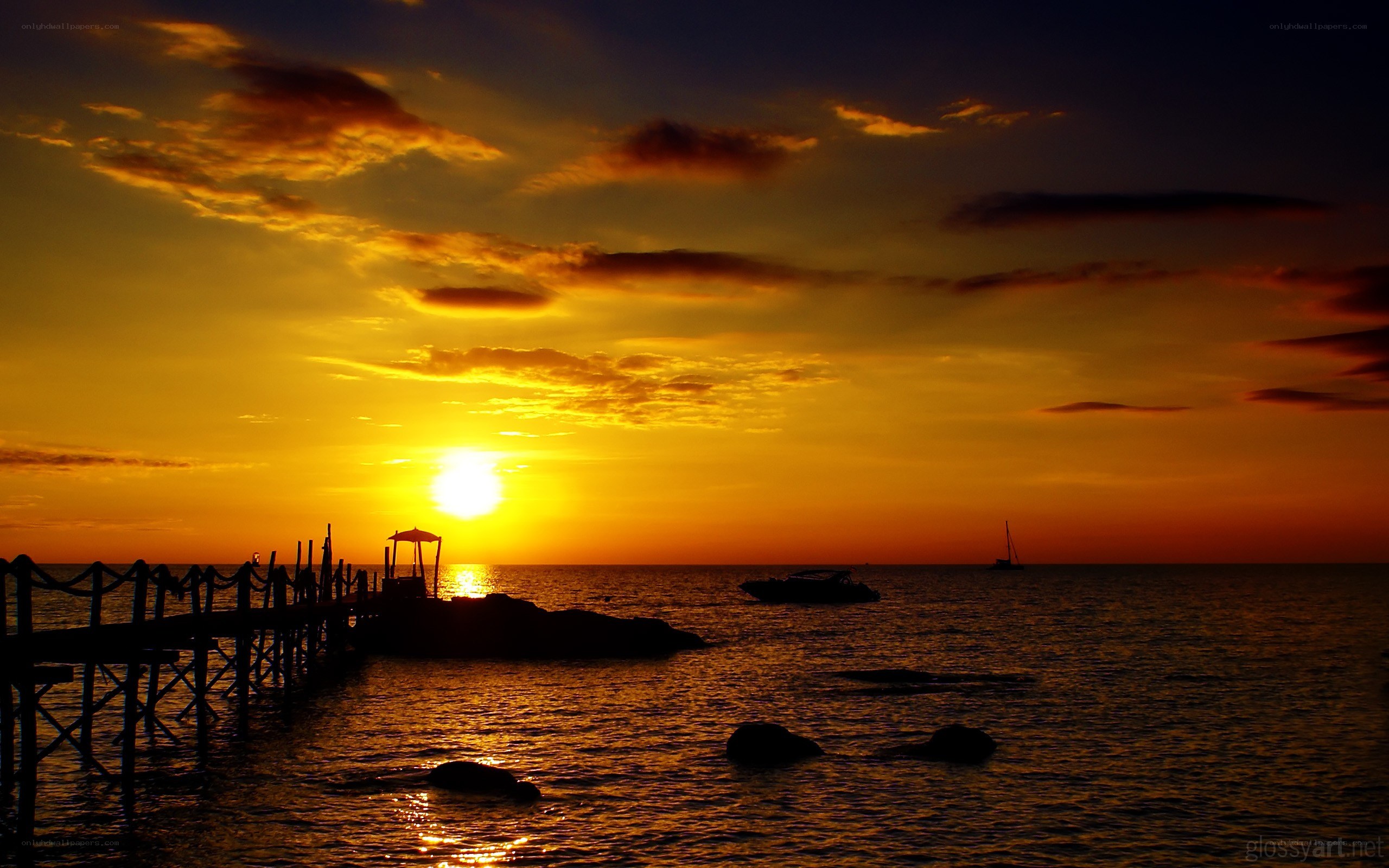 sunset at the pier