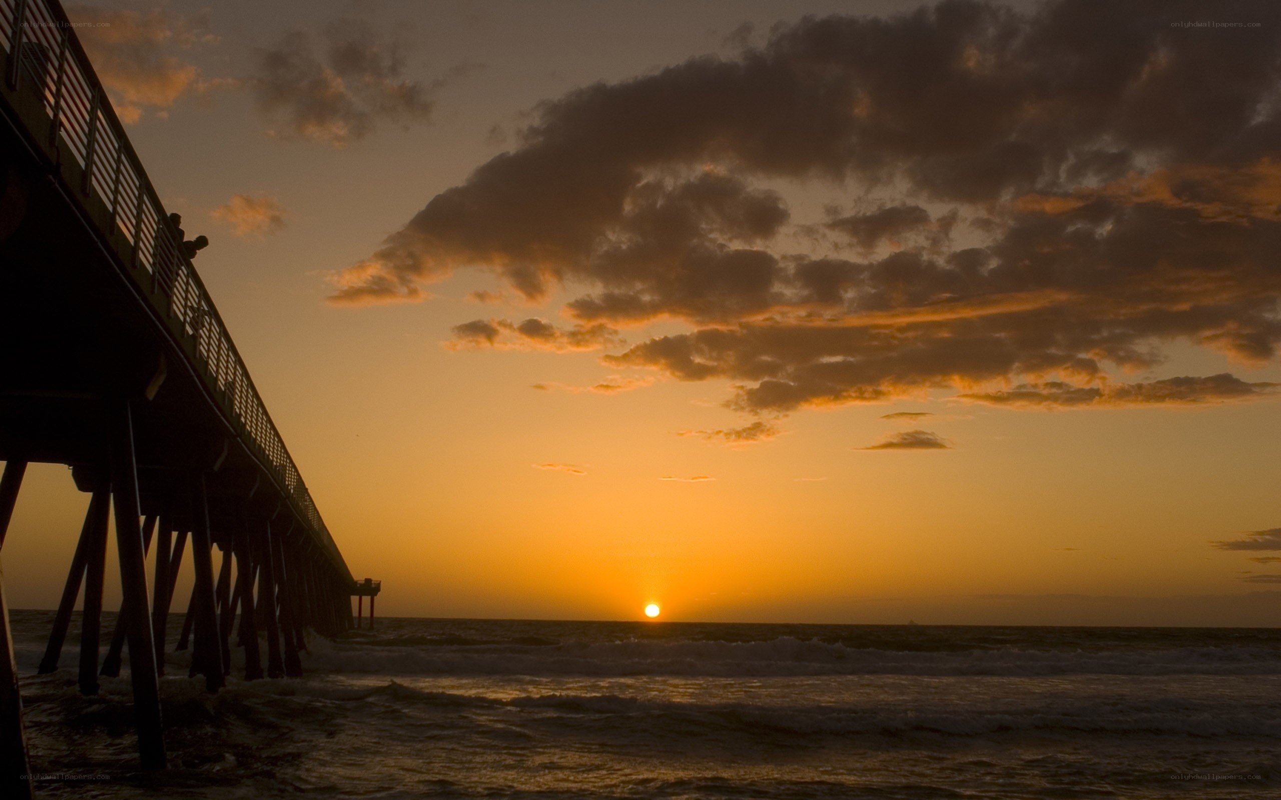 sunset at the pier