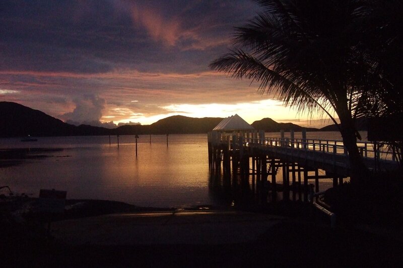 sunset at the pier