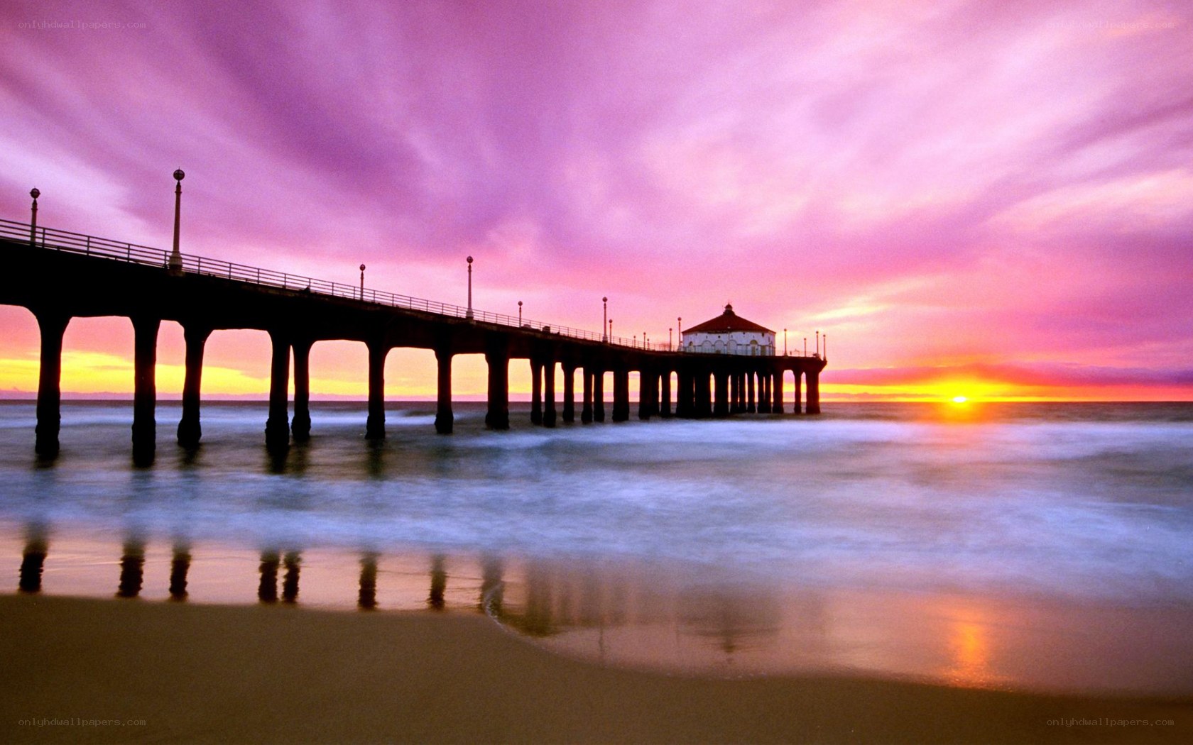 sunset at the pier