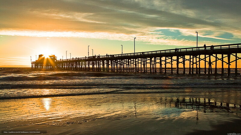 sunset at the pier