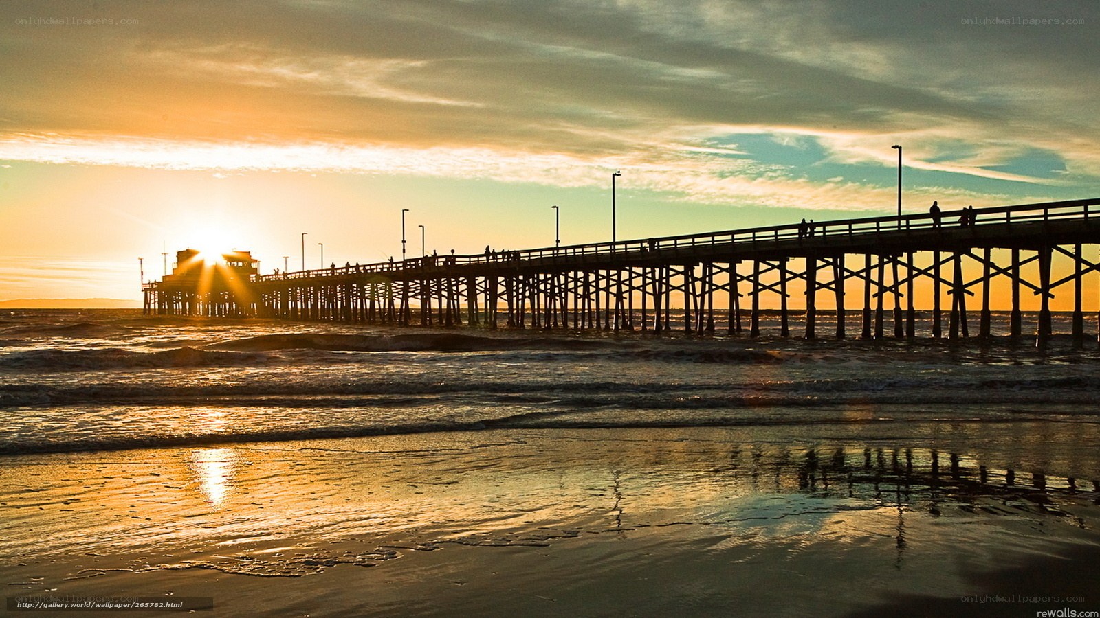 sunset at the pier