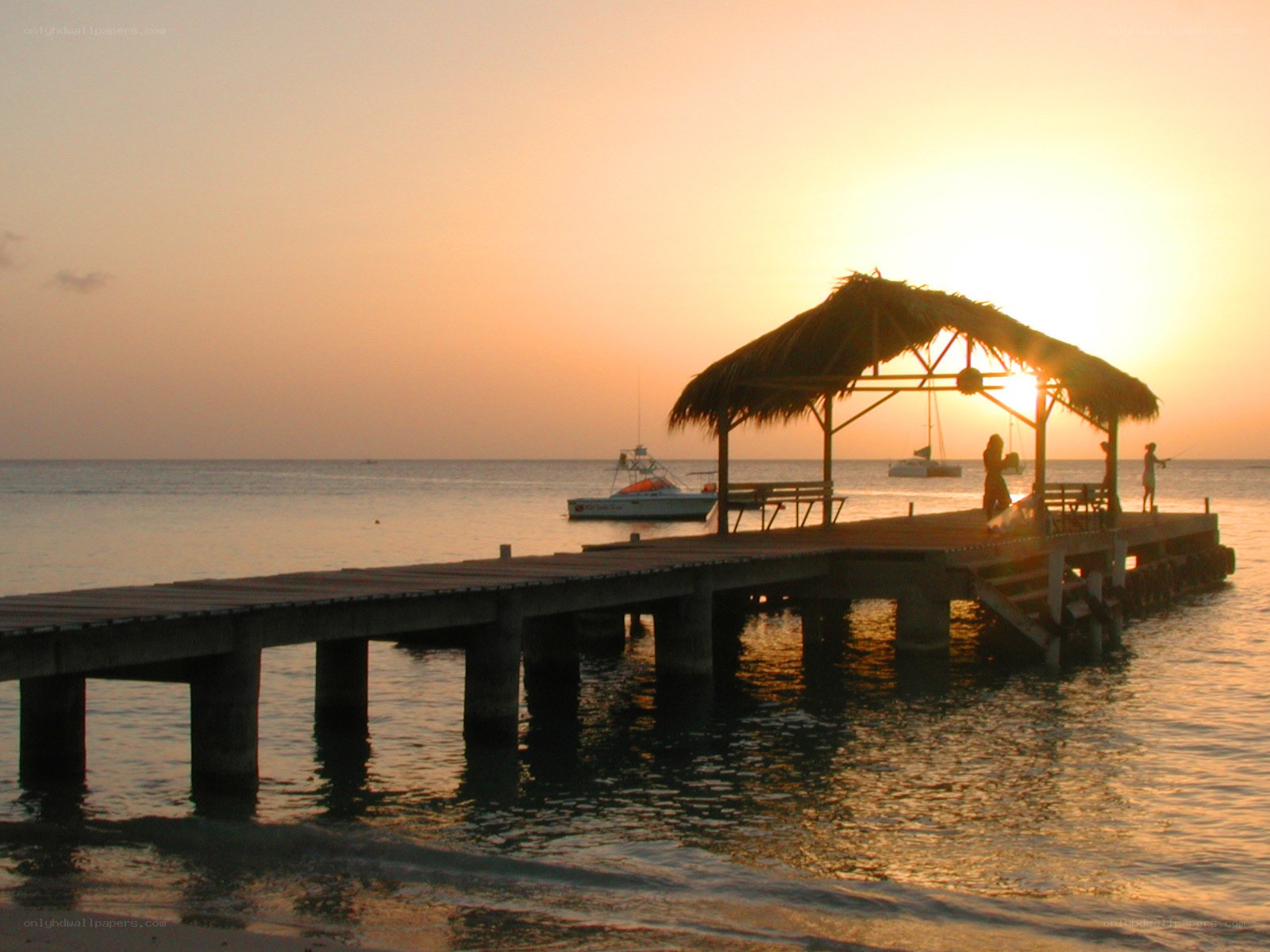 sunset at the pier