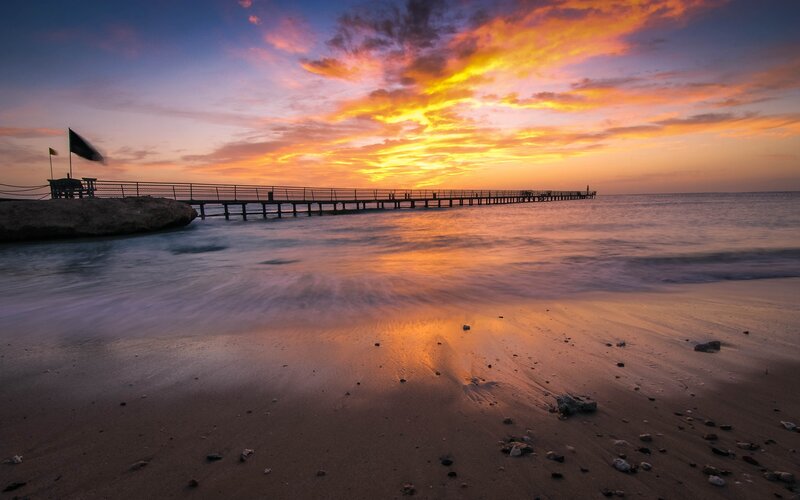 Sunset at the pier