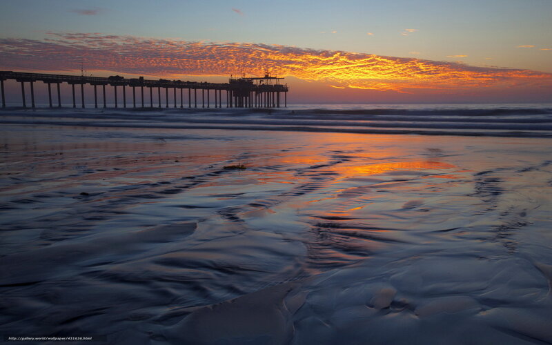 sunset at the pier