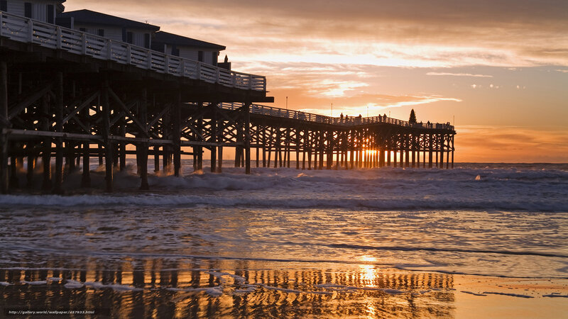 sunset at the pier