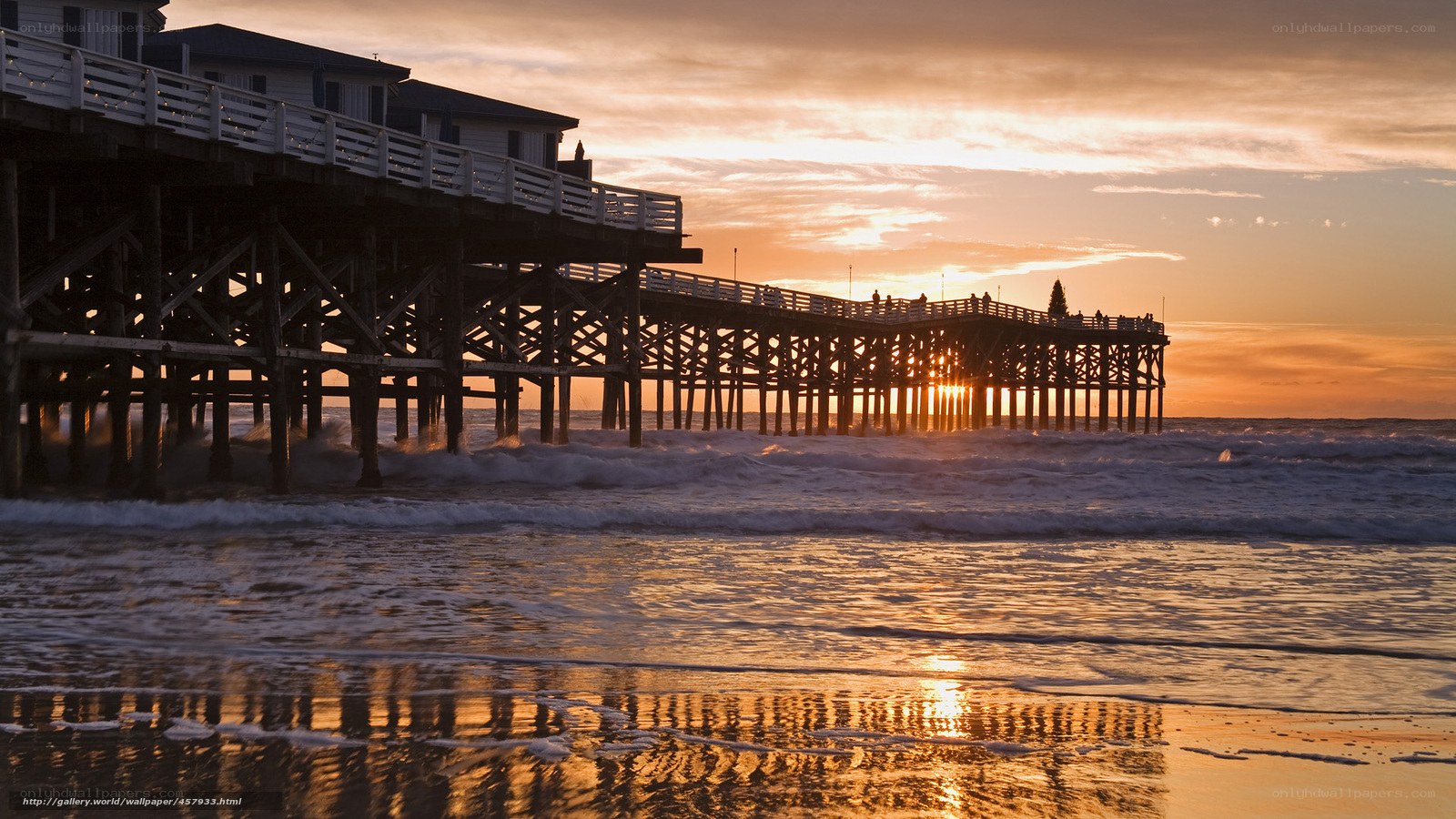 sunset at the pier