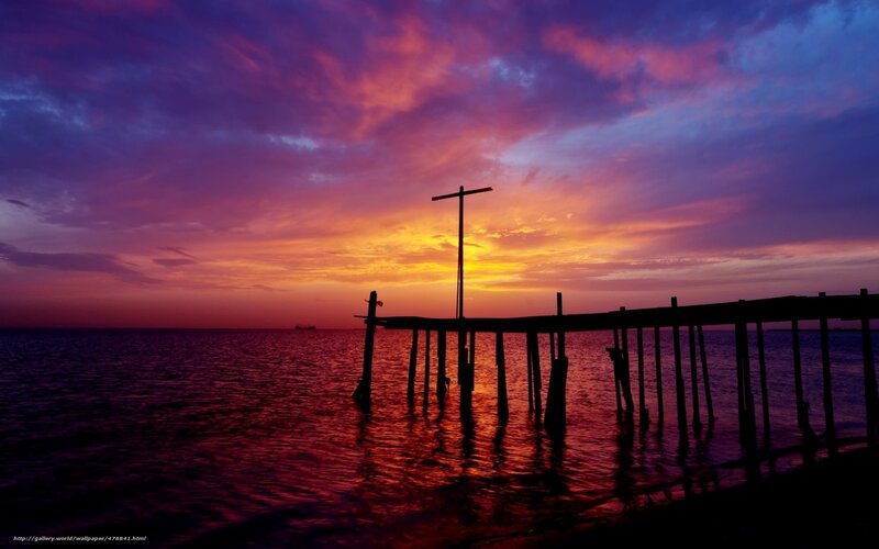 sunset at the pier