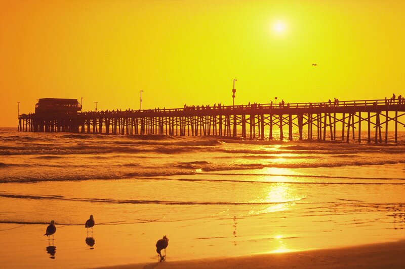 sunset at the pier