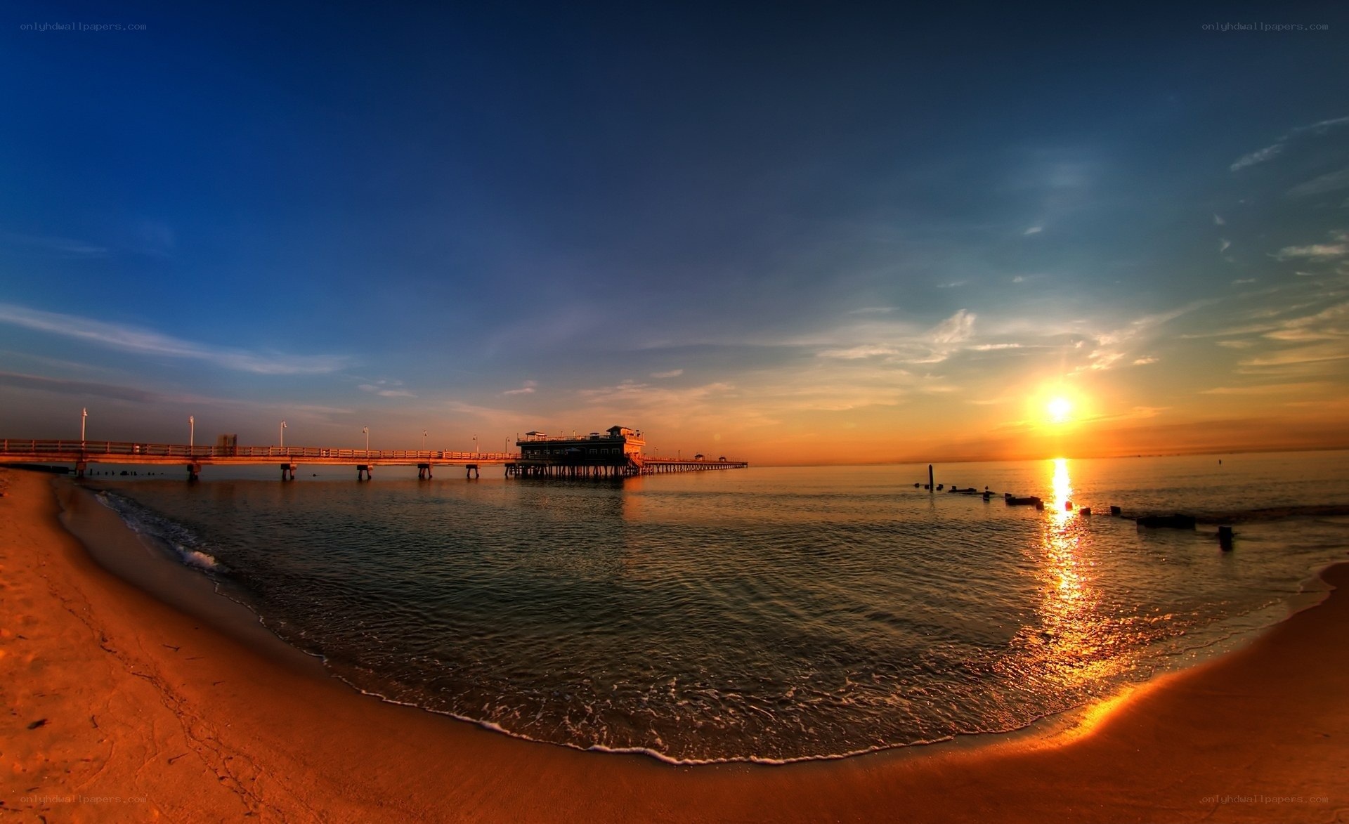 sunset at the pier