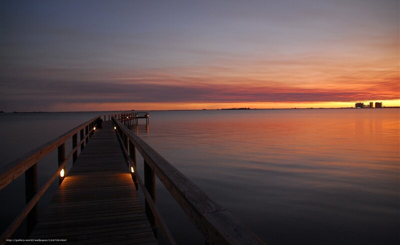 sunset at the pier