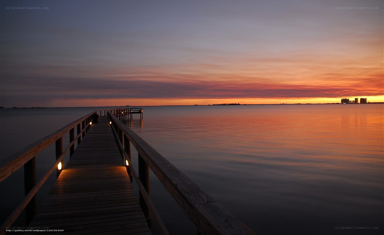 sunset at the pier