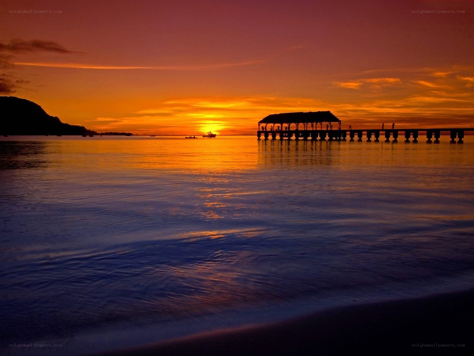 sunset at the pier