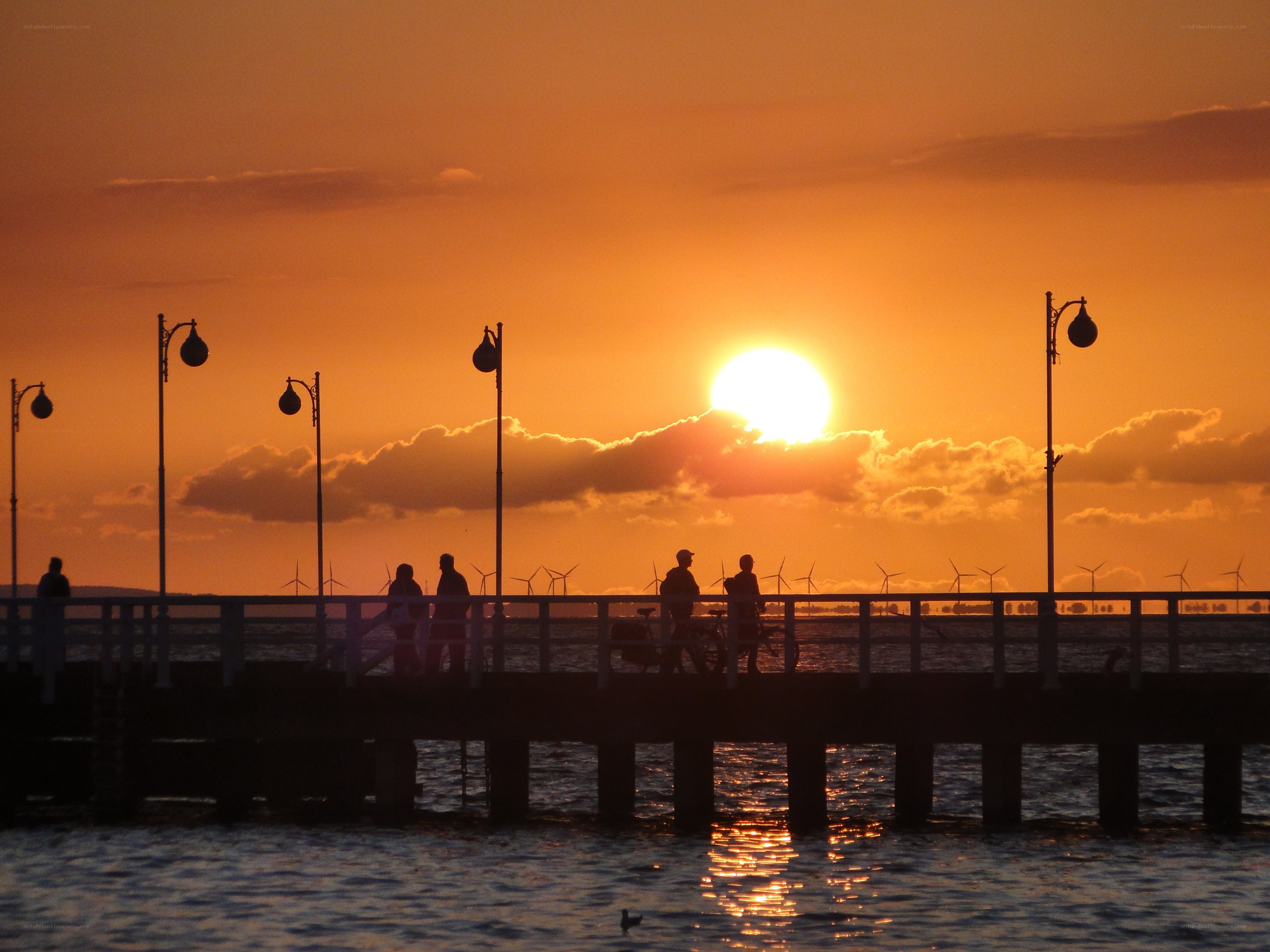 sunset at the pier