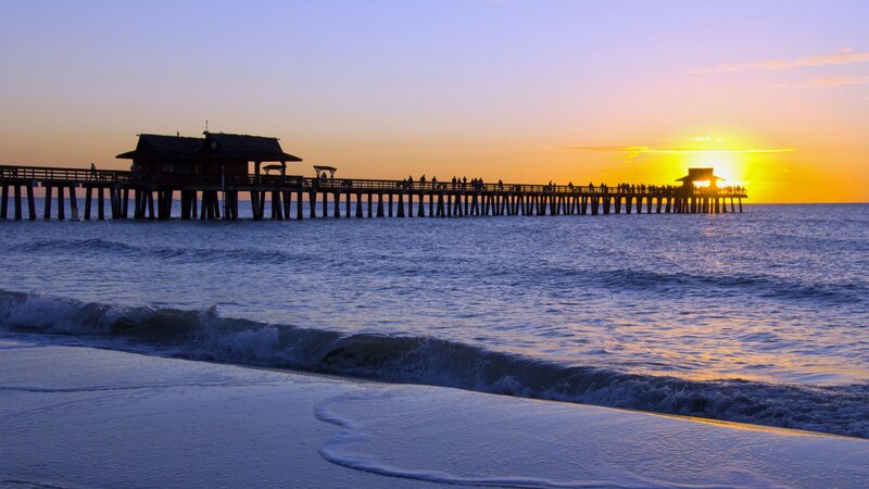 sunset at the pier