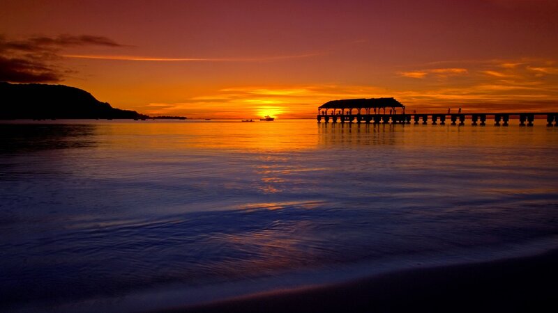 sunset at the pier